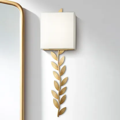 Valentina wall lamp with gold leaf accents, bedroom or dining room