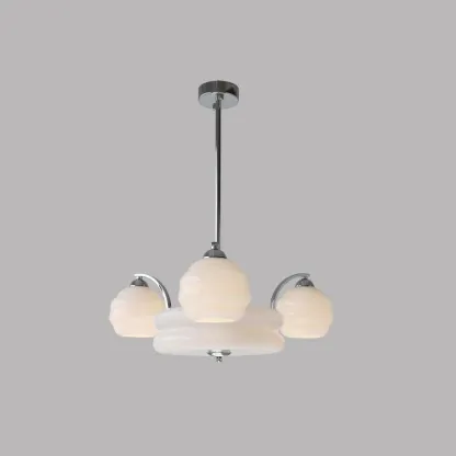 Valentina Vintage Classical Brass Glass Chandelier Living Dining Room