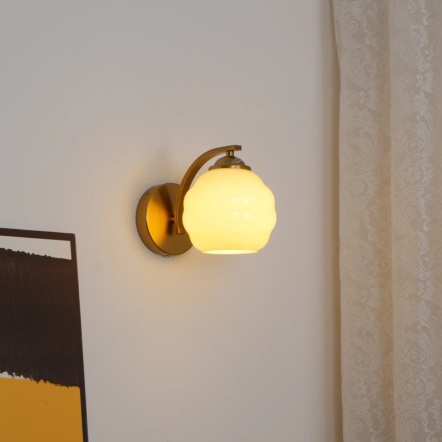 Carins Vintage Antique Glass Wall Light Shades Bedroom Living Room