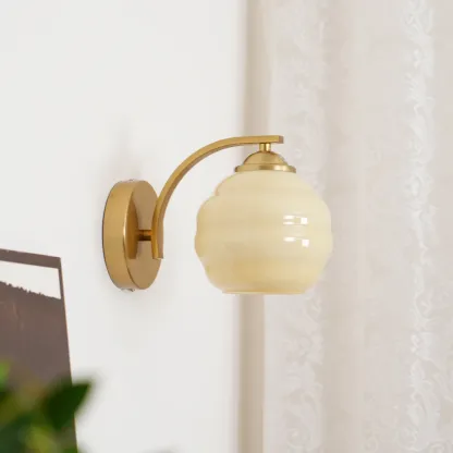 Carins Vintage Antique Glass Wall Light Shades Bedroom Living Room