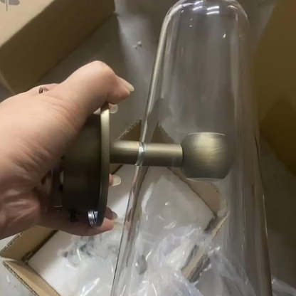 Unboxing Blair Nordic wall lamp. Glass and metal sconce.