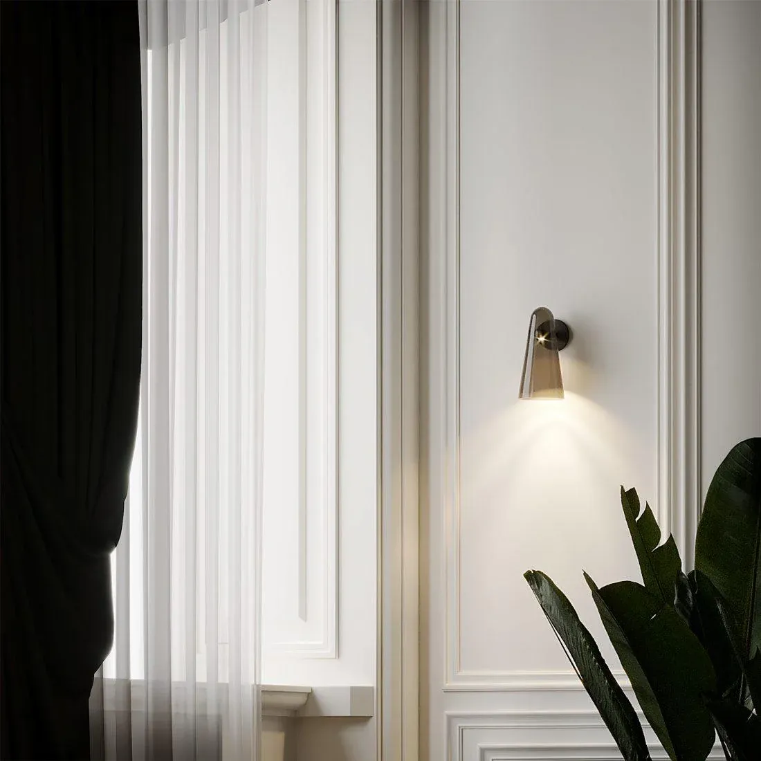 Edge Modern Unusual Glass Wall Light Shades Bathroom Bedroom Hallway