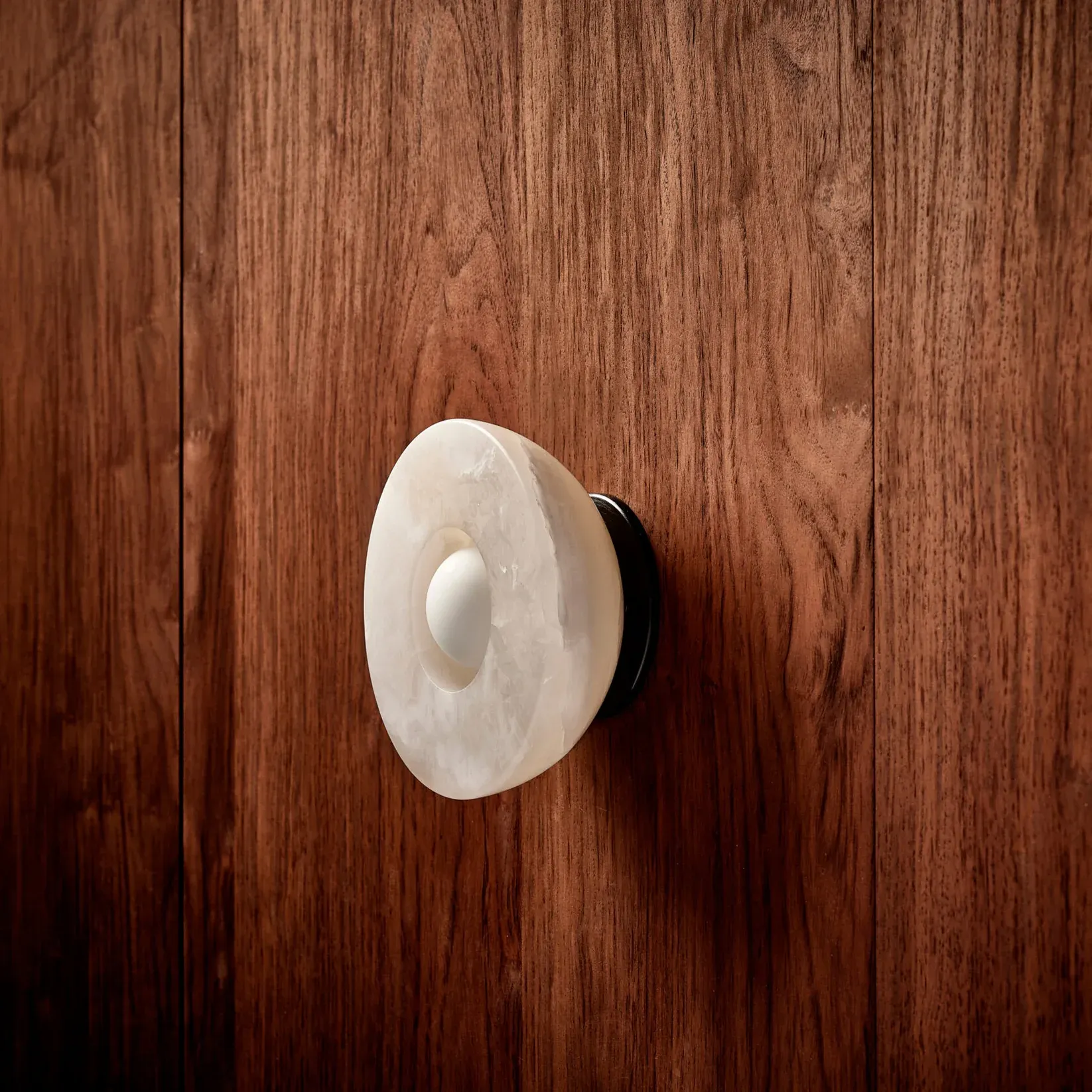 Elif Marble Wall Lamp on Wooden Wall, Lassola