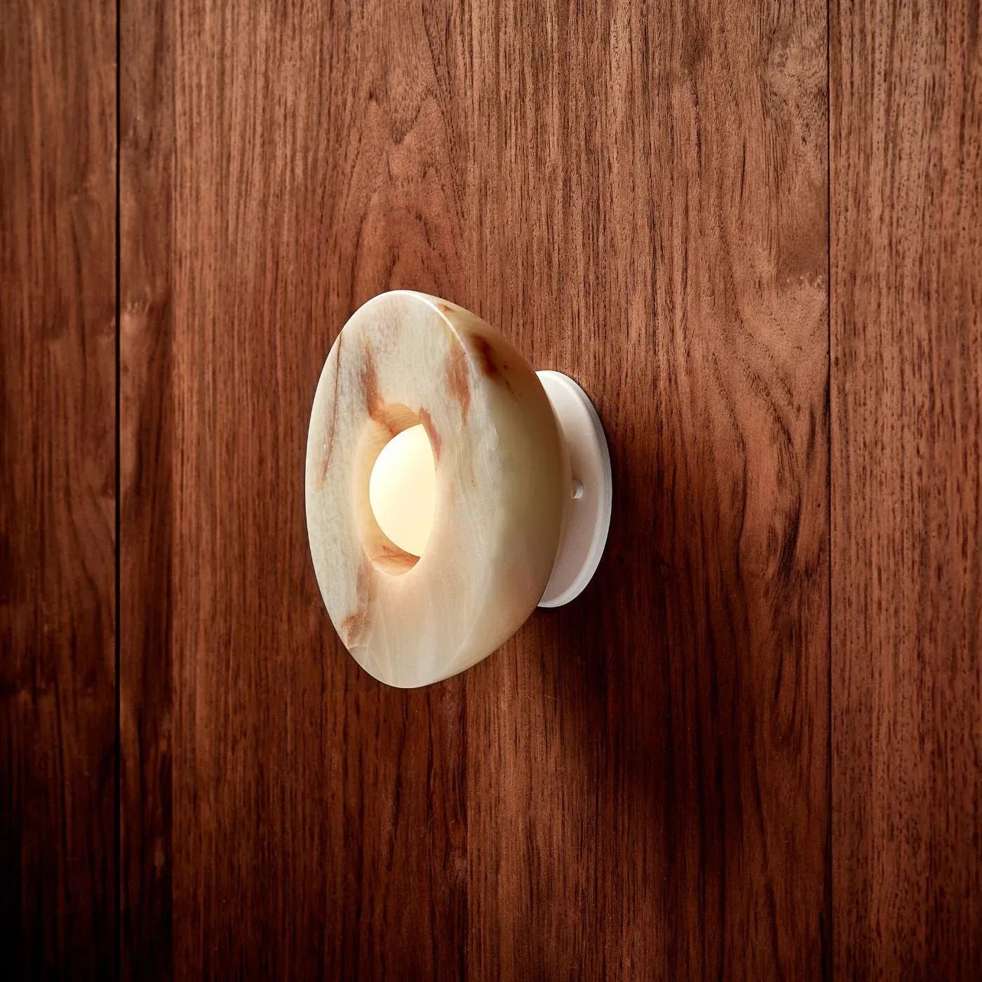 Elif Marble Wall Lamp illuminating, Lassola