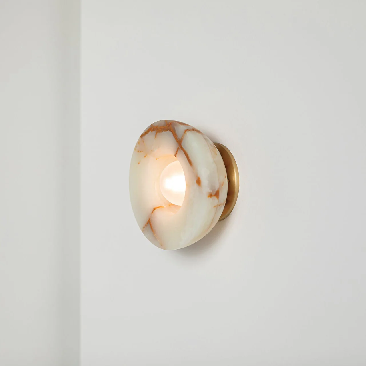 Elif Marble Wall Lamp on white wall