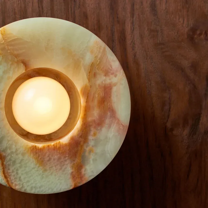 Jade Minimalism Unusual Marble Metal Wall Lamp Bedroom Dining Room