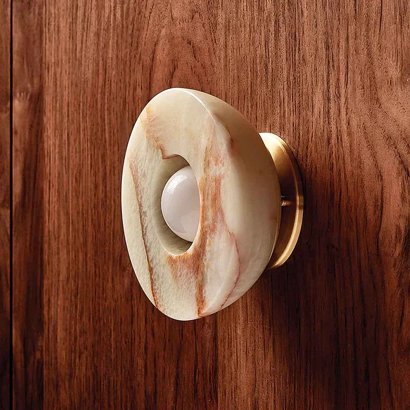 Elif Marble Wall Lamp detail - close-up, lighting fixture