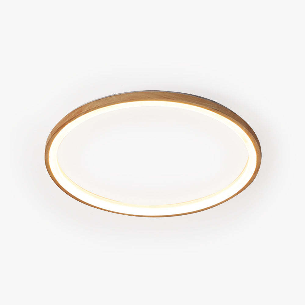Ozawa Modern Flush Mount Ceiling Light Wood & Acrylic