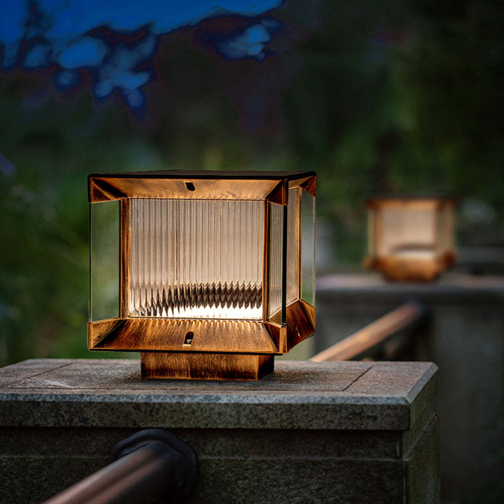 Riley Modern Outdoor Post Light, warm light
