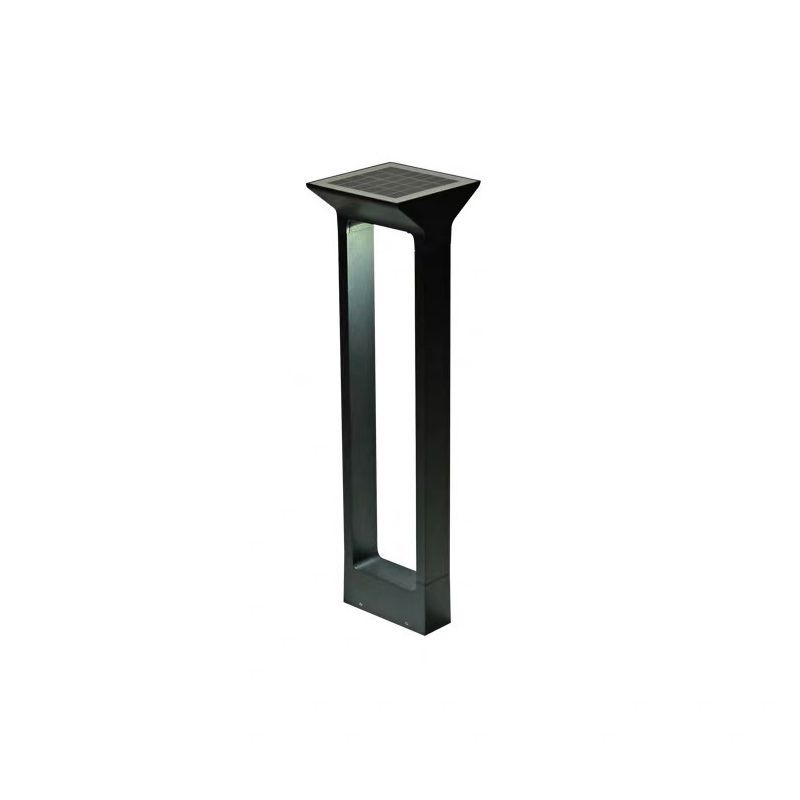 Pena modern outdoor bollard light with solar panel
