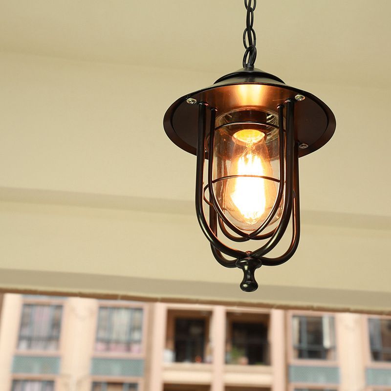 Alessio bronze lantern pendant: outdoor lighting.
