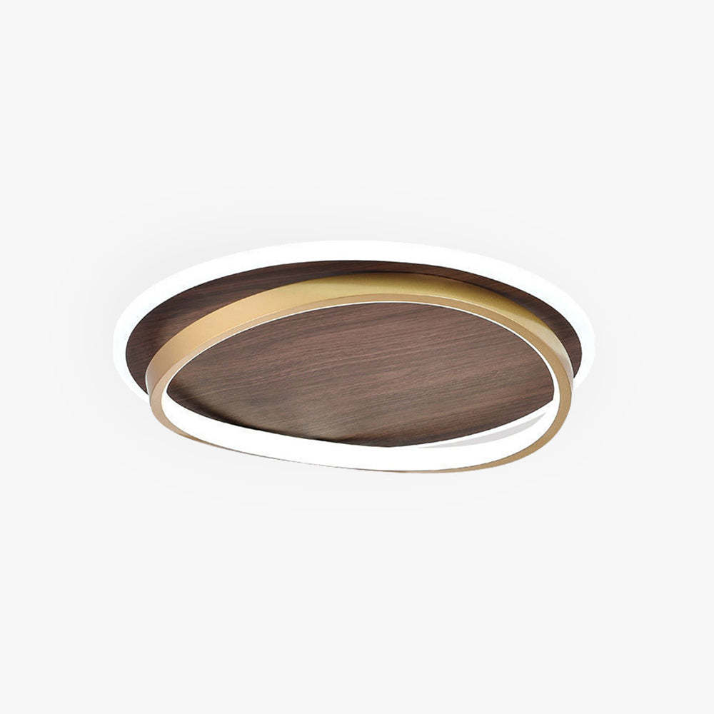 Lacey Modern Round Dimmable Ceiling Light - Gold Metal Acrylic