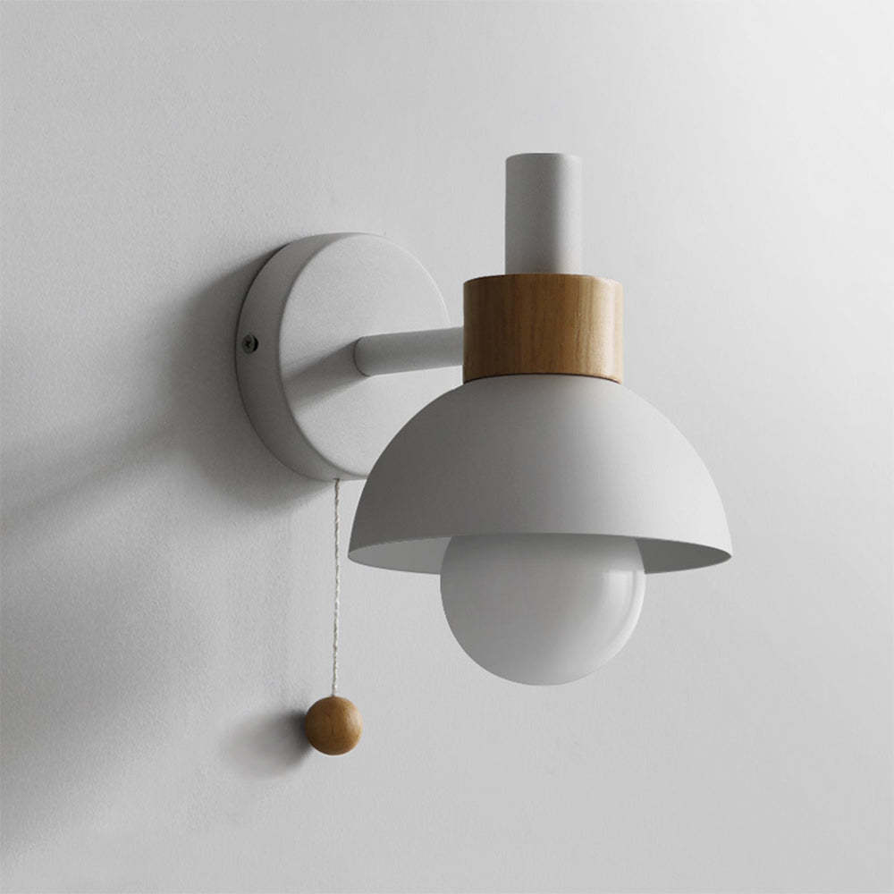 Morandi Modern Wall Lamp with Wood Accents