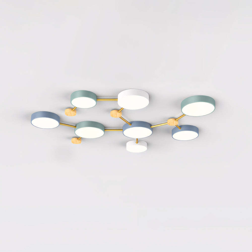 Sienna LED ceiling light, multi-color modern design.