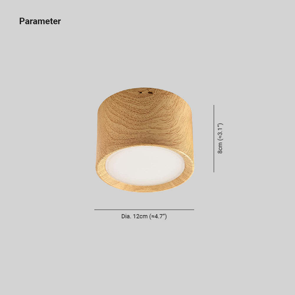 Ozawa flush mount ceiling light dimensions, Dia. 12cm x 8cm