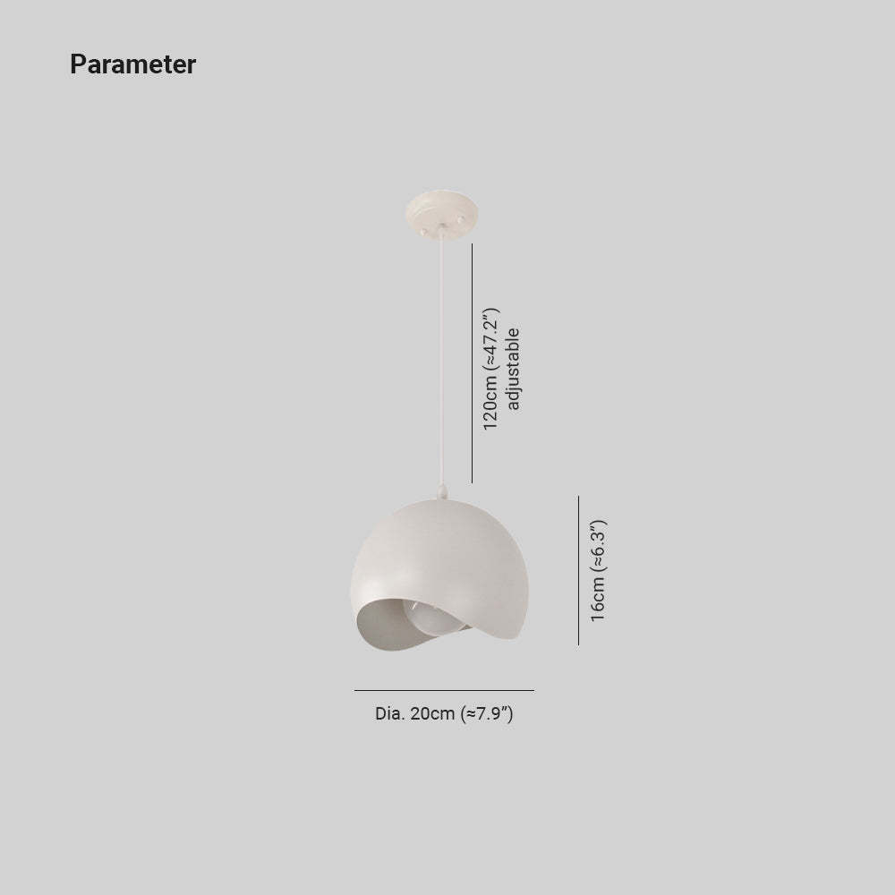 Leilani White Globe Pendant Light - Dimensions and Parameter