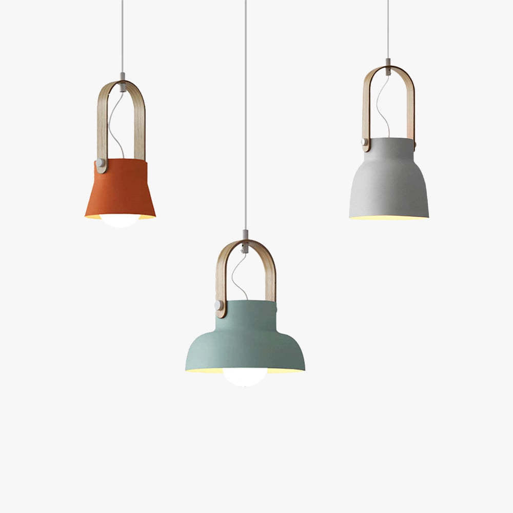 Morandi Pendant Lights - Metal and Wood Bedroom Lighting