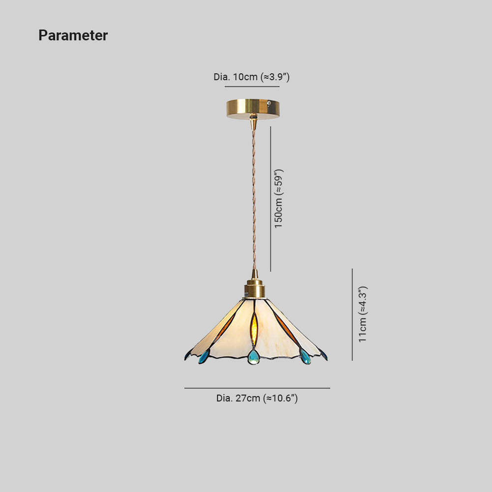 Eryn Vintage Pendant Light - Dimensions and Parameter