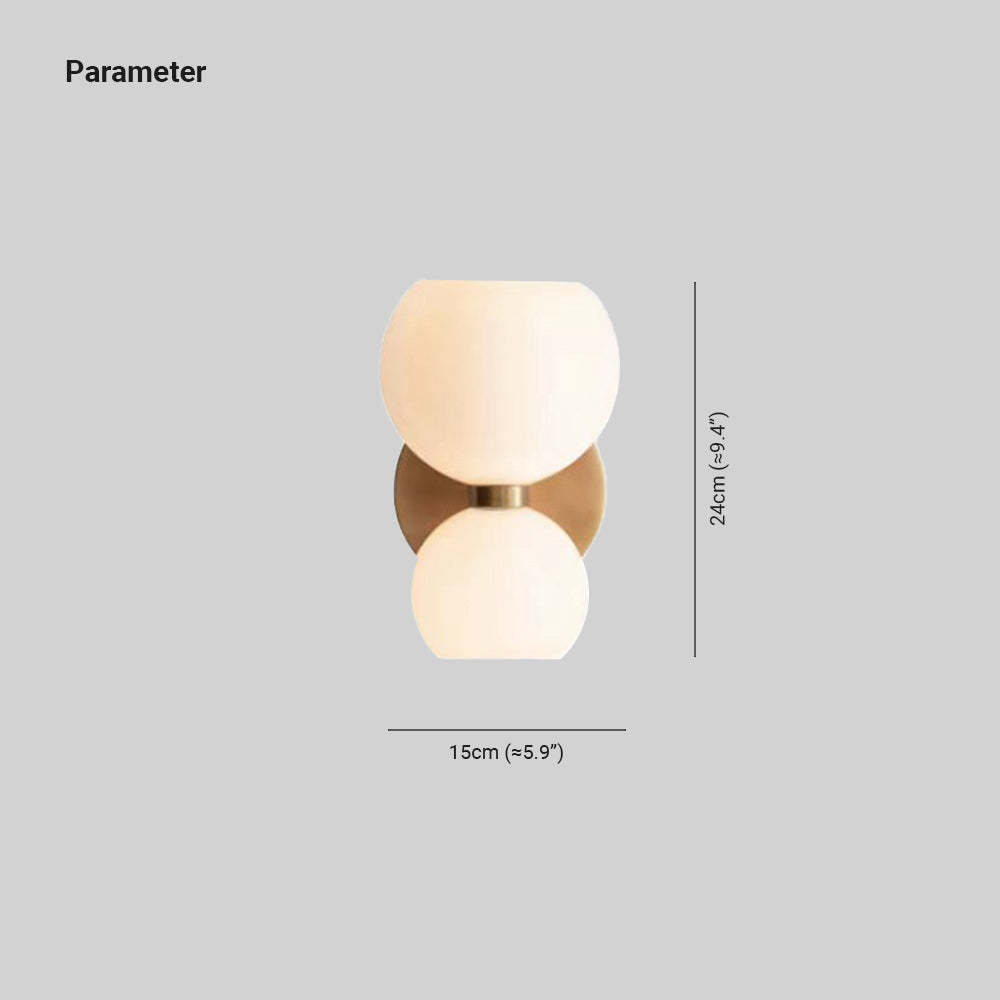 Valentina Hourglass Wall Lamp Dimensions - 15cm x 24cm
