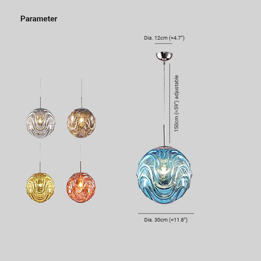 Hailie Sphere Pendant Light - Color and Size Options