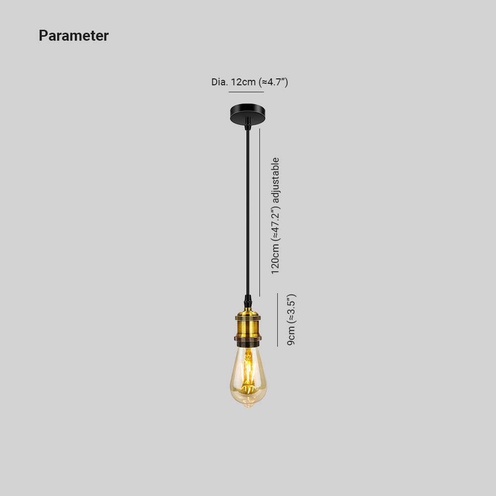 Alessio Retro Pendant Light Dimensions