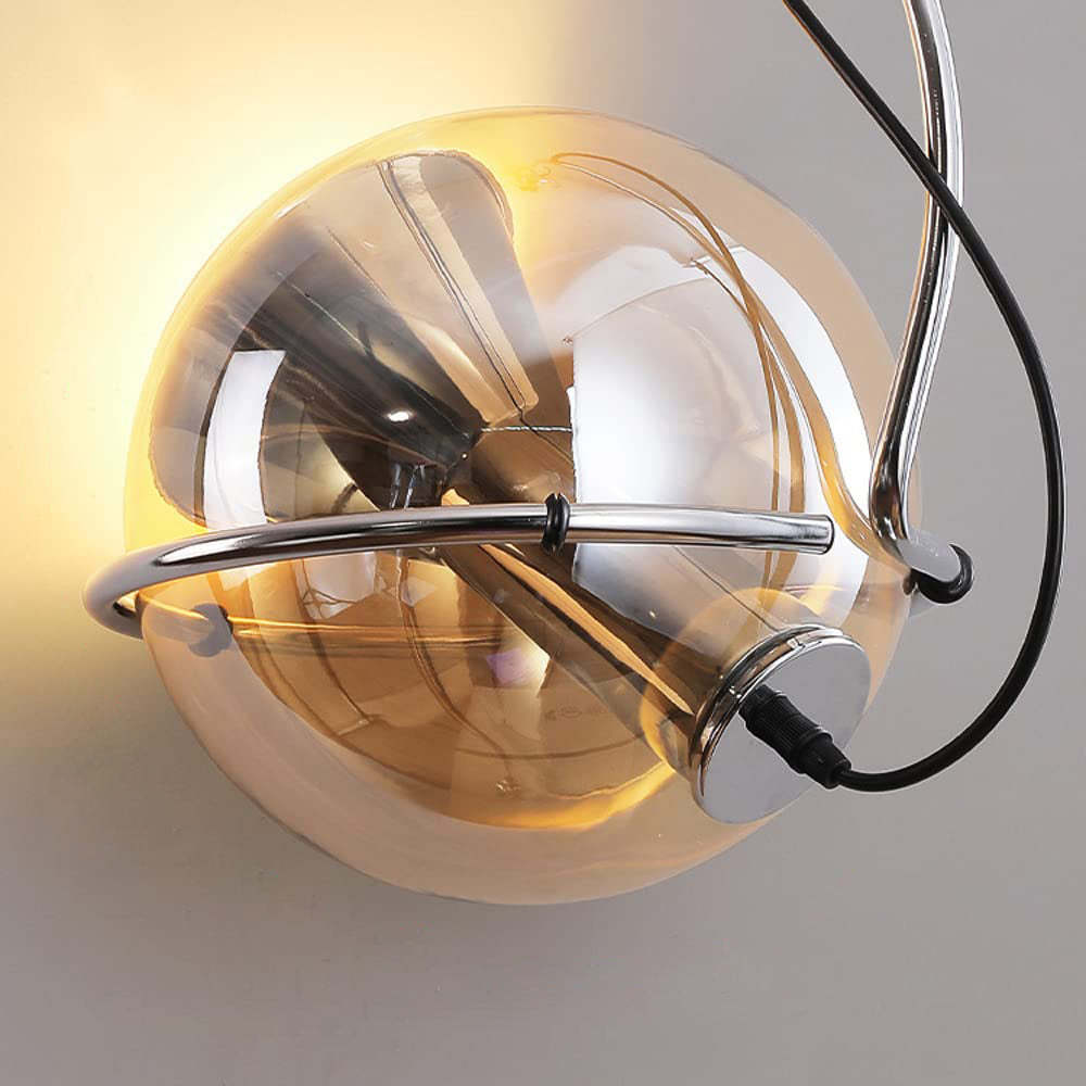 Amber glass Hailie pendant light detail