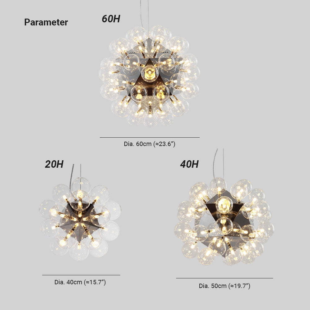 Alessio LED Pendant Light Sizes: 20H, 40H, 60H