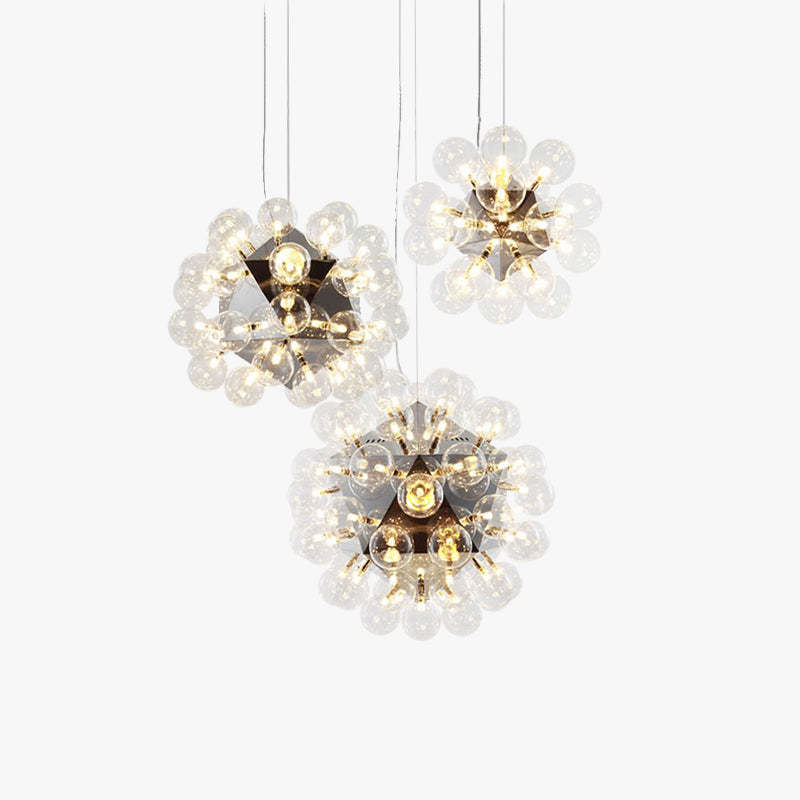 Alessio Modern LED Pendant Light with Metal and Glass