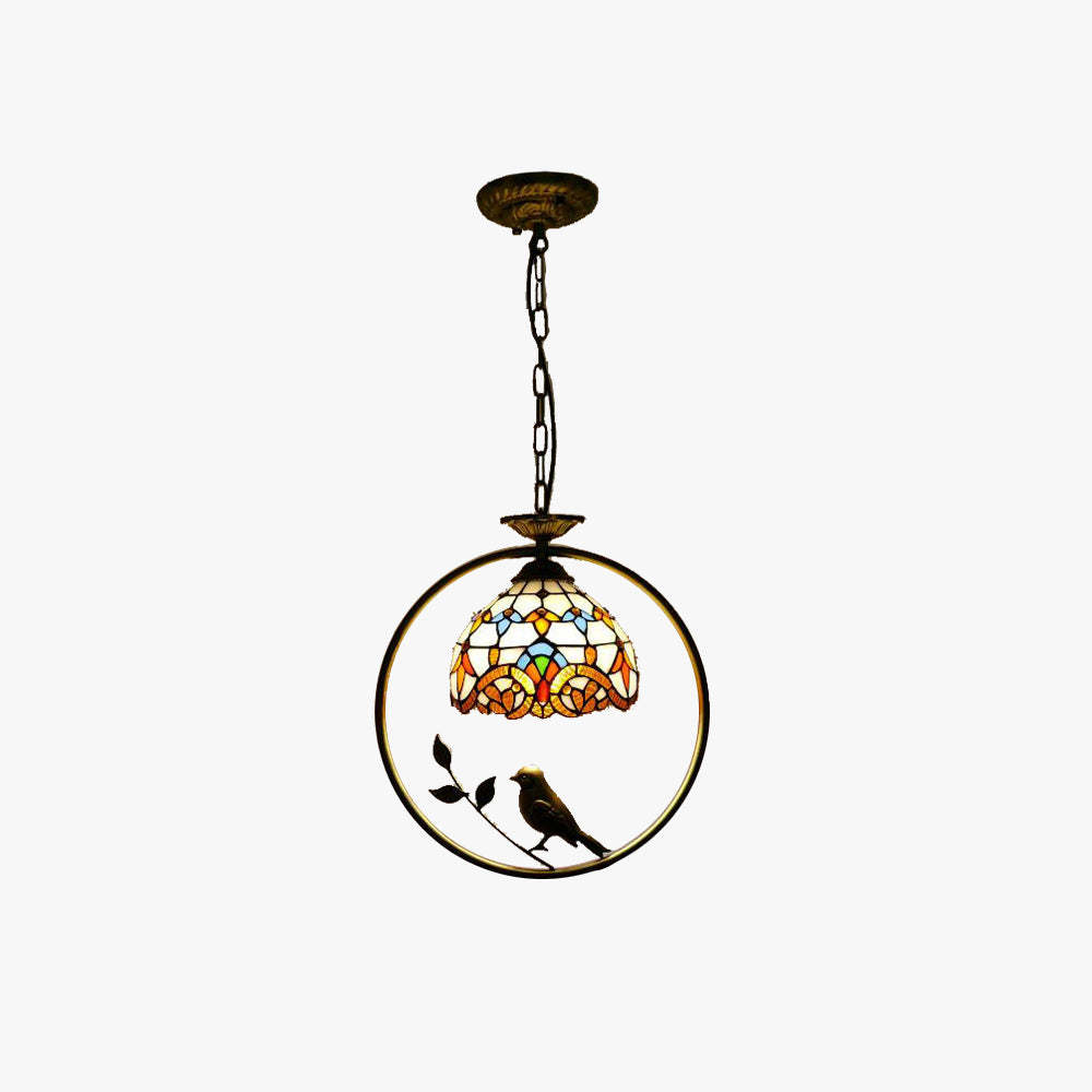 Eryn Cottage LED Pendant Light with bird detail