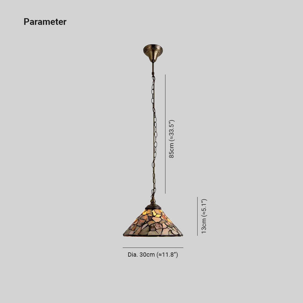 Eryn Vintage LED Pendant Light dimensions, metal and glass