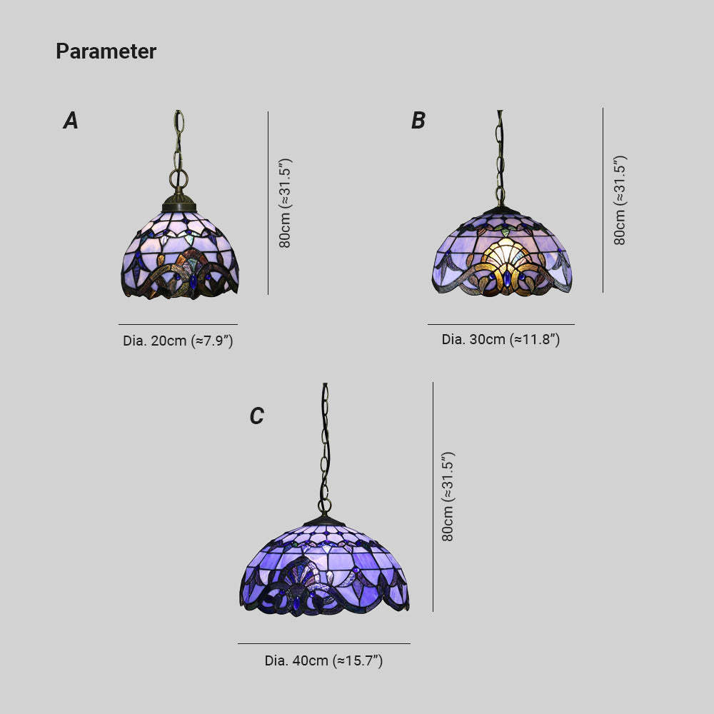 Eryn Vintage LED Pendant Light size comparison
