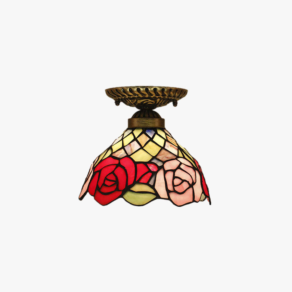 Eryn Vintage Rose Bowl LED Flush Mount Ceiling Light