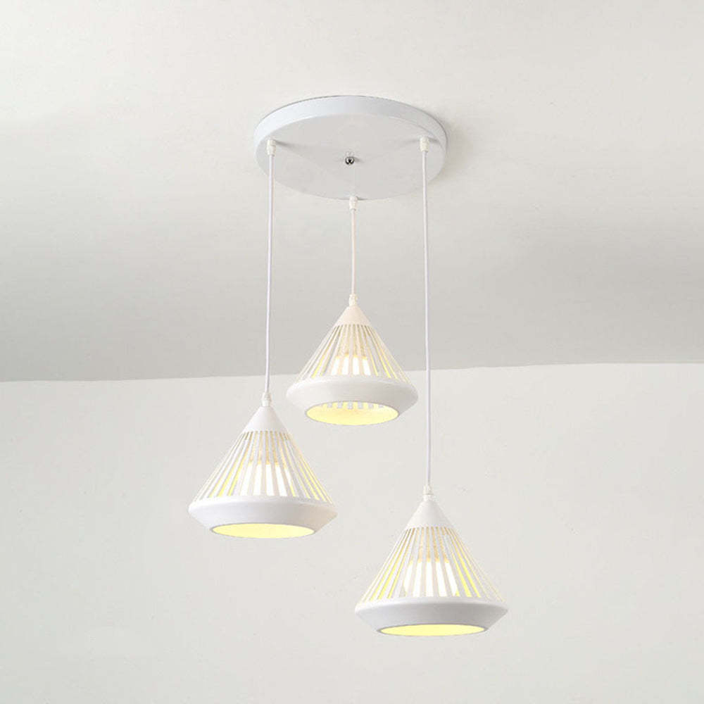 White Nazifa Modern Minimalist Pendant Light - Conical Design