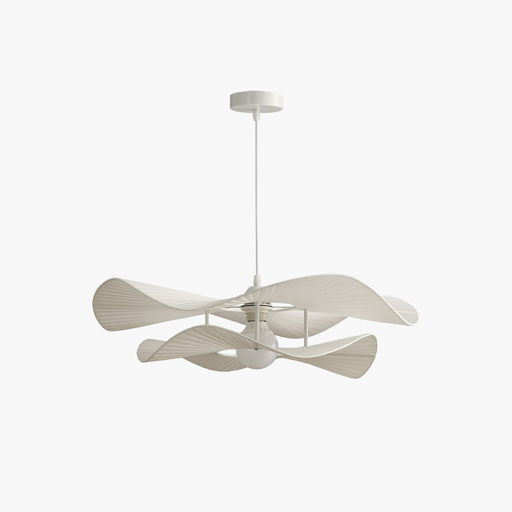 Renée Modern LED Pendant Light - White Metal Fabric