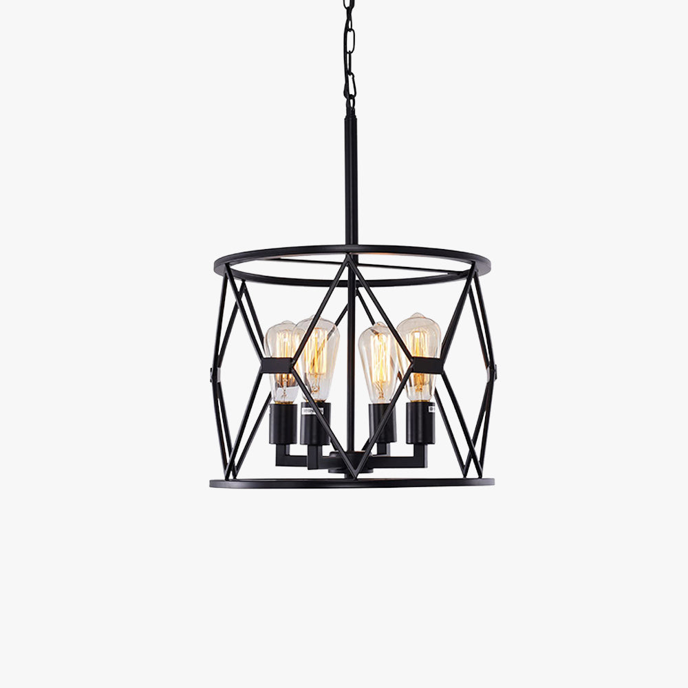 Black metal pendant light industrial design