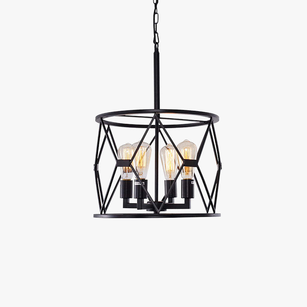 Black metal pendant light industrial design