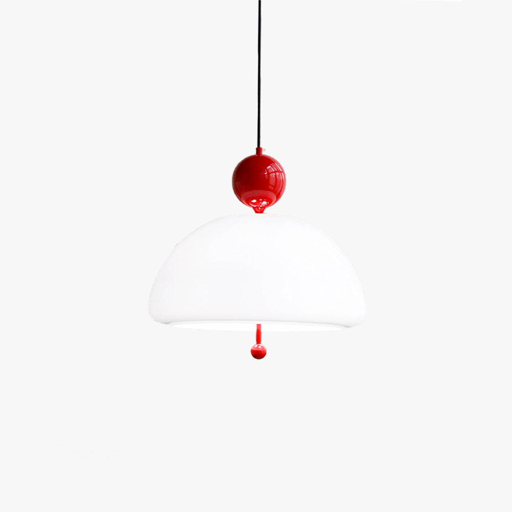 Morandi Modern Pendant Light - White and Red, bedroom lighting