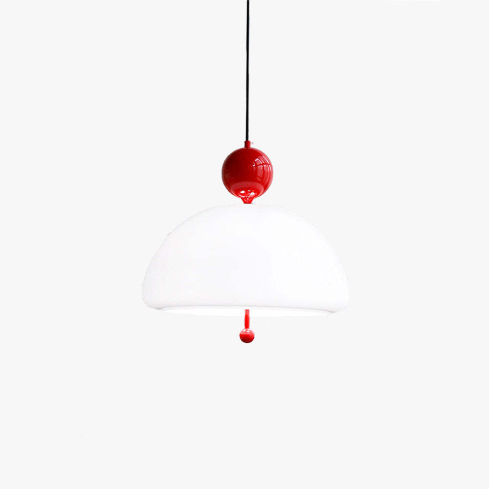 Morandi Modern Pendant Light - White and Red, bedroom lighting