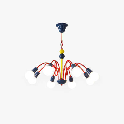 Valentina Modern LED Chandelier, colorful spider-shaped lighting fixture