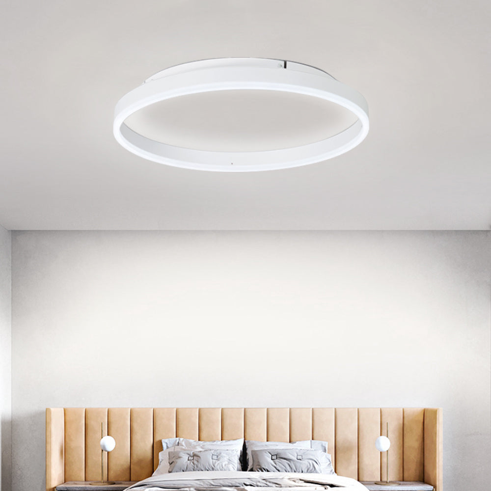 Arisha metal ring flush mount ceiling light in bedroom