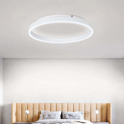 Arisha metal ring flush mount ceiling light in bedroom