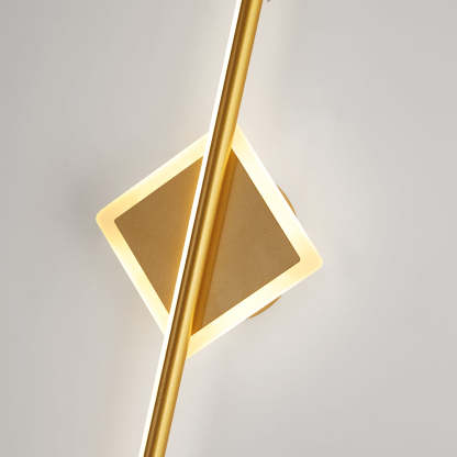 Square Gold Leigh LED Vanity Light close-up