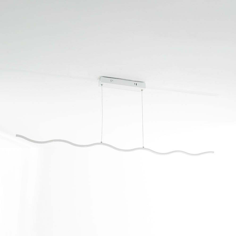 Louise Wave Pendant Light - White metal, modern lighting