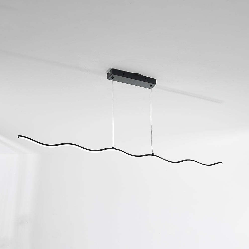 Louise Wave Pendant Light - Modern black lighting fixture