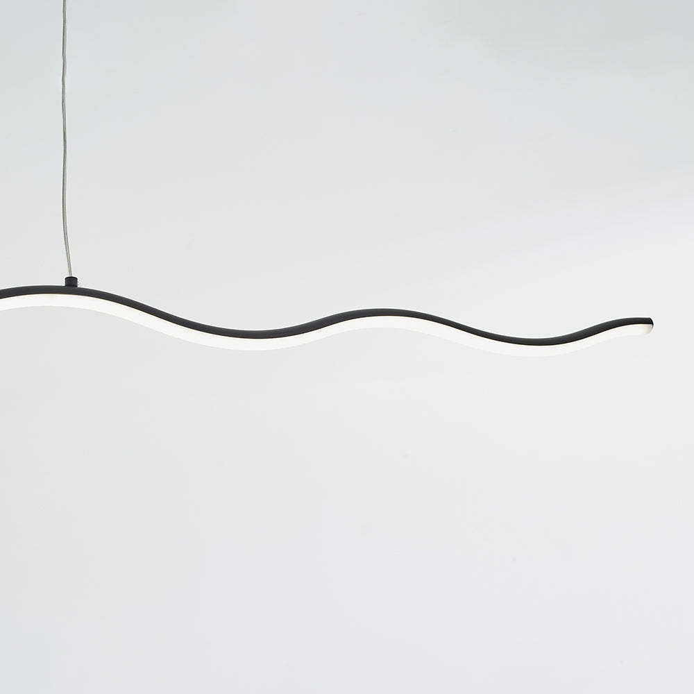 Louise Wave Pendant Light - Black, minimalist design