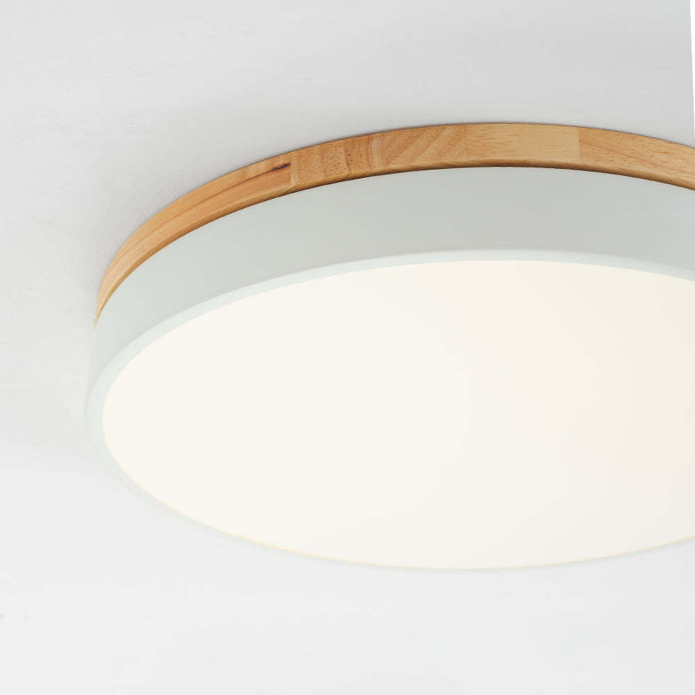 Flush mount LED ceiling light, Morandi Nordic style.