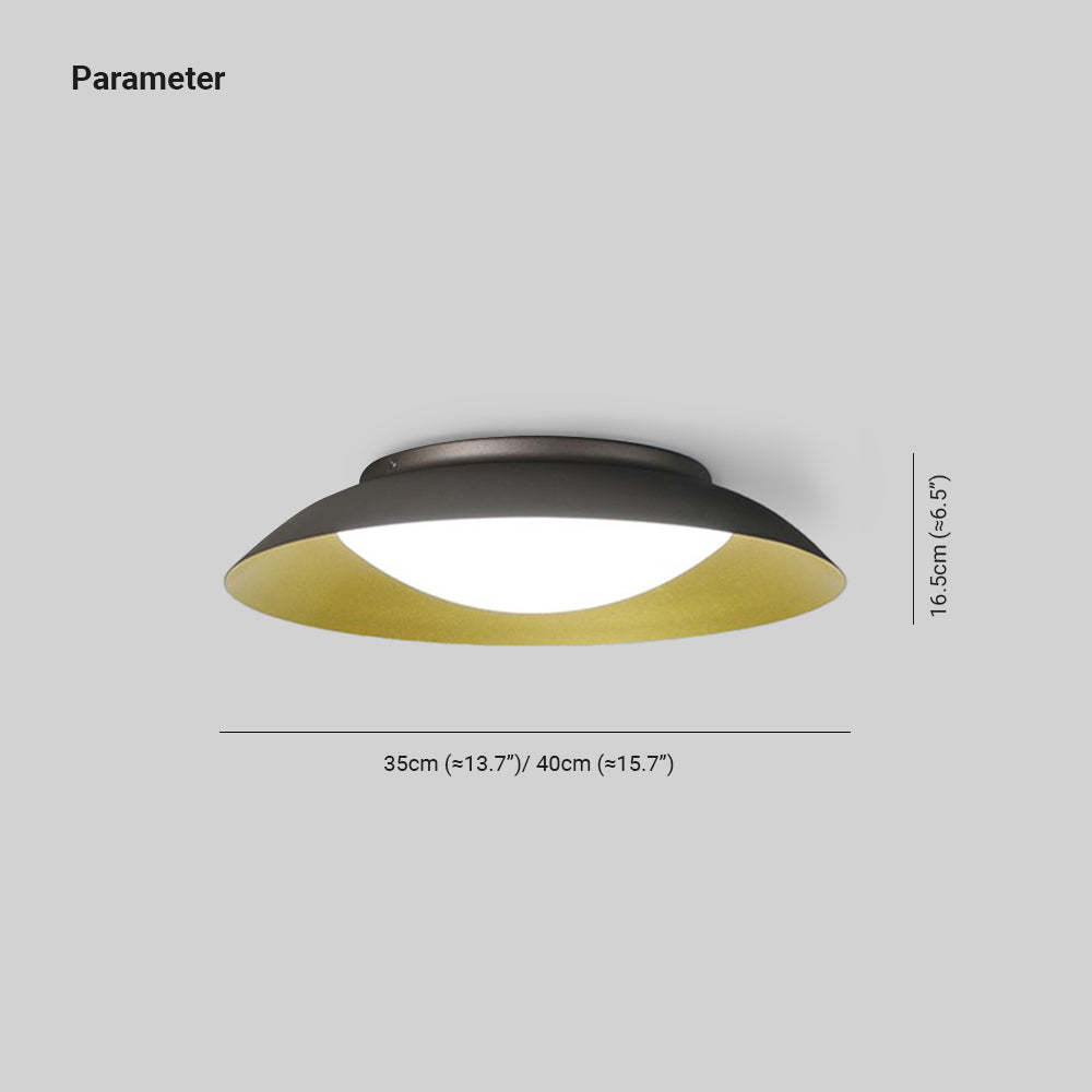 Dimensions of Cairns brass flush mount ceiling light