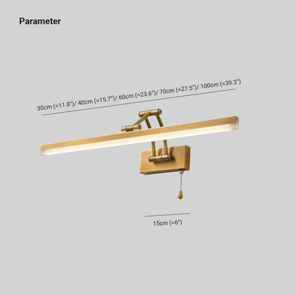 Gold Leigh Vanity Light Pole Dimensions