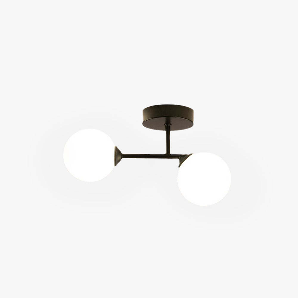 Valentina Semi-Flush Mount Ceiling Light, Black finish