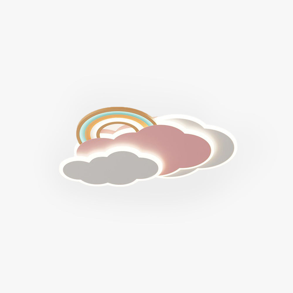 Minori Cloud Rainbow Ceiling Light Minori Modern Cloud Rainbow Metal Acrylic Children Flush Mount Ceiling Light